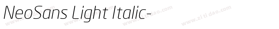 NeoSans Light Italic字体转换